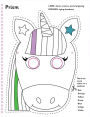 Alternative view 2 of Color & Cut Masks: Unicorns: (Origami For Kids, Art books for kids 4 - 8, Boys and Girls Coloring, Creativity and Fine Motor Skills)