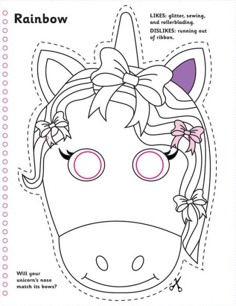 Color & Cut Masks: Unicorns: (Origami For Kids, Art books for kids 4 - 8, Boys and Girls Coloring, Creativity and Fine Motor Skills)