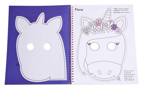 Color & Cut Masks: Unicorns: (Origami For Kids, Art books for kids 4 - 8, Boys and Girls Coloring, Creativity and Fine Motor Skills)