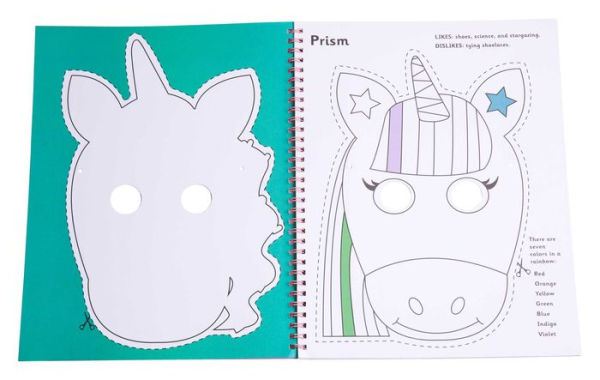 Color & Cut Masks: Unicorns: (Origami For Kids, Art books for kids 4 - 8, Boys and Girls Coloring, Creativity and Fine Motor Skills)