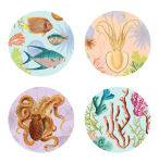 Alternative view 3 of Art of Nature: Under the Sea Coaster Set (Set of 4)
