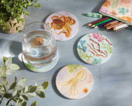 Alternative view 4 of Art of Nature: Under the Sea Coaster Set (Set of 4)