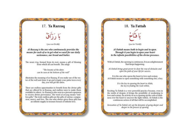 The 99 Beautiful Names of Allah (Oracle Cards): Physicians of the Heart Wazifa Card Set