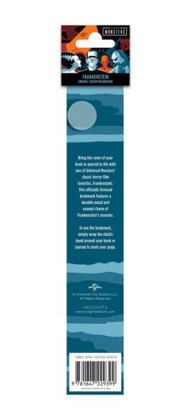 Universal Monsters: Frankenstein Enamel Charm Bookmark