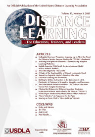 Title: Distance Learning Vol 17 Issue 3, Author: Michael Simonson