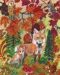 Alternative view 2 of Nathalie Lete: Fall Foxes 1,000-Piece Puzzle