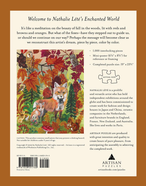 Nathalie Lete: Fall Foxes 1,000-Piece Puzzle