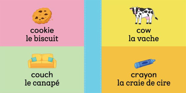 100 First Words for Toddlers: English-French Bilingual: A French Book for Kids