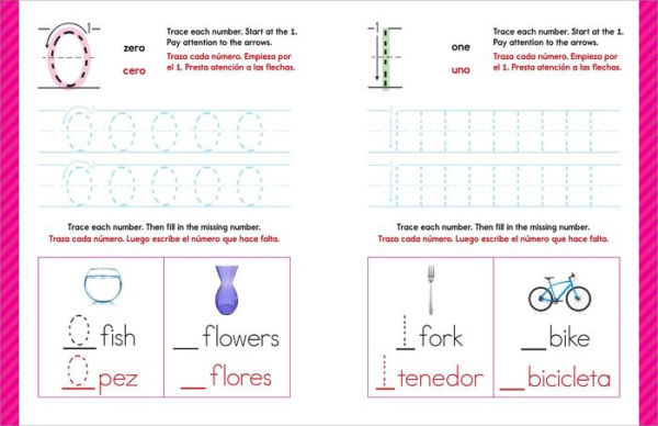 My First Bilingual Learn-to-Write Workbook: English-Spanish Bilingual Practice for Kids: Line Tracing, Letters, Numbers, and More!