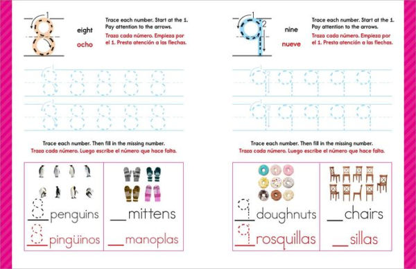 My First Bilingual Learn-to-Write Workbook: English-Spanish Bilingual Practice for Kids: Line Tracing, Letters, Numbers, and More!