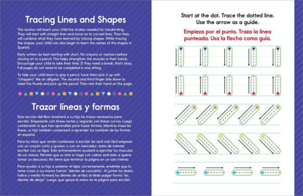 My First Bilingual Learn-to-Write Workbook: English-Spanish Bilingual Practice for Kids: Line Tracing, Letters, Numbers, and More!