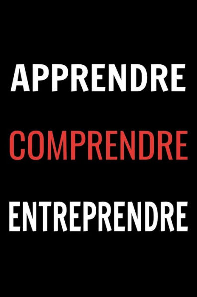 APPRENDRE COMPRENDRE ENTREPRENDRE: Carnet de 110 pages pour les entrepreneurs, les investisseurs et les créateurs de projet.