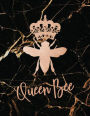 QUEEN BEE Cool Bullet Journal Notebook for Friends: Bee, Rose Gold & Black Marble Pattern Cover Dot Journal Dotted Grid Notebook for Best Friend Dot Grid Notebook 8.5 x