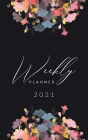 2021 Weekly Planner: Weekly and Monthly Calendar . Organizer and Agenda Planner with US Holidays . Floral Design