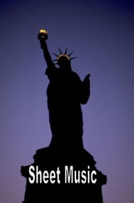 Title: Blank Sheet Music Notebook Statue of Liberty at Night, Author: Harmony Chord