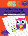 HAPPY KIDS Letter Tracing Pre Kindergarten ABC - Cute Owls Pattern Cover: Pre Kindergarten Workbook Ages 3+ Letter Tracing Books for Kids - abc Books for Toddler Boy Girl Large Size Book