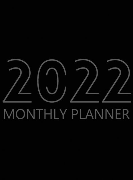 2022 Monthly Planner Month to View Diary Calendar Home Office Organiser Black