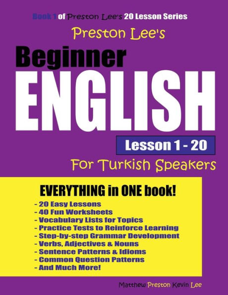 Preston Lee's Beginner English Lesson 1 - 20 For Turkish Speakers