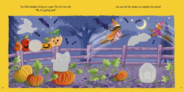 Five Little Pumpkins sticker activity book