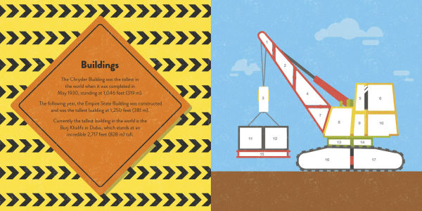 Color with Stickers: Construction: 10 Pictures To Make Includes Fun Facts!
