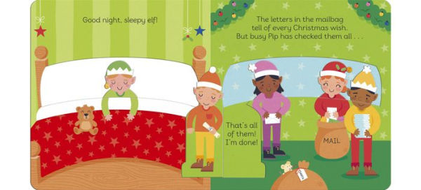 Night Night, Sleepy Elves: A Lift-the-Flap Bedtime Christmas Book