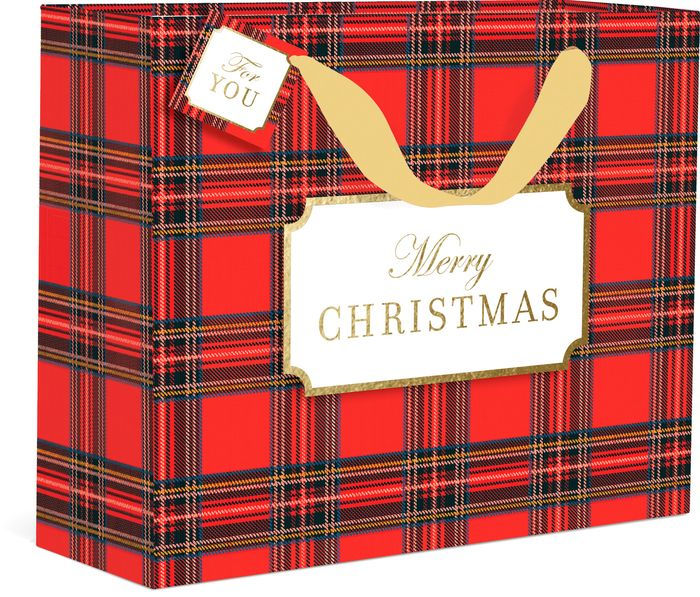 Merry Christmas Red Plaid Gift Bag by Graphique de France Barnes & Noble®