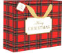 Merry Christmas Red Plaid Gift Bag