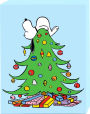 Snoopy on Tree Christmas Boxed Cards