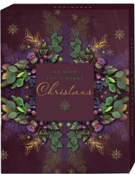 Title: Purple Botanical Wish You Merry Christmas Holiday Boxed Cards