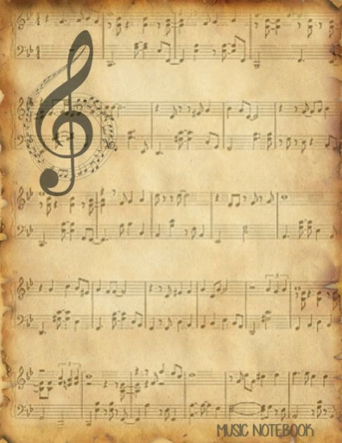 Retro Classic Music Notebook 12 Staves per Page: Music Notation Manuscript Paper - Blank Sheet Music Notebook - Guitar Trumpet Drum piano; Paperbac