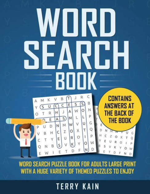 Word Search Book Word Search Puzzle Book For Adults Large Print With A Huge Variety Of Themed