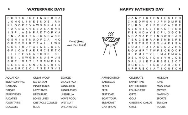 Large Print Summer Fun Word Search
