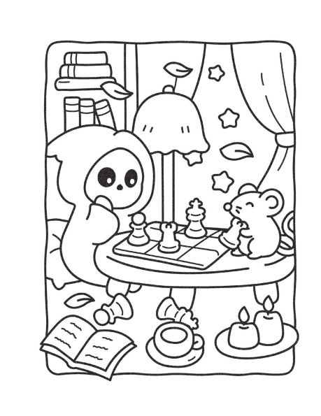 Cozy Nightmare Glow-in-the-Dark Coloring