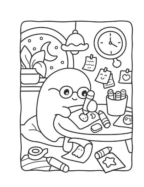 Cozy Nightmare Glow-in-the-Dark Coloring