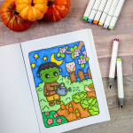 Alternative view 8 of Cozy Nightmare Glow-in-the-Dark Coloring