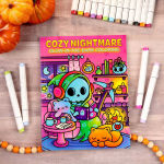 Alternative view 10 of Cozy Nightmare Glow-in-the-Dark Coloring