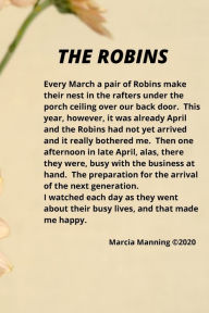 Title: THE ROBINS: A Lined Journal Notebook dedicated to nature lovers., Author: Marcia Manning