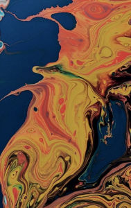 Title: Abstract Background with Swirls Multicolor Splashes of Paints Lined Journal: 6