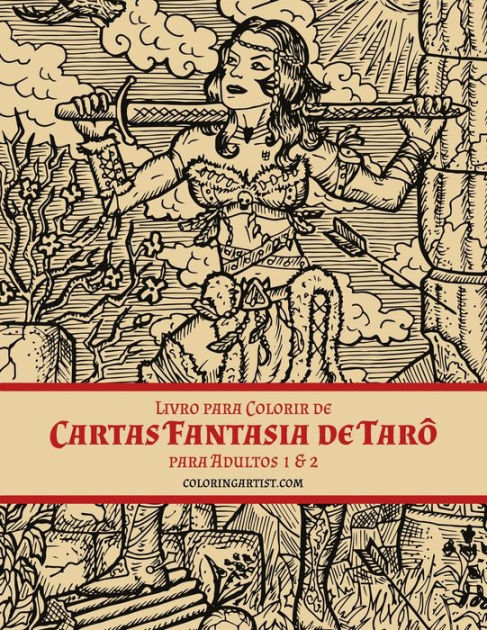 Livro Para Colorir De Cartas Fantasia De Tar Para Adultos By