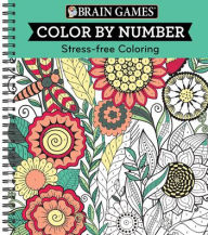 Title: Brain Games - Color by Number: Stress-Free Coloring (Green), Author: Publications International Ltd
