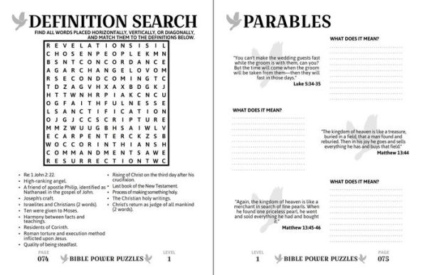 Bible Power Puzzles: 500 Scripture-Inspired Games-Learn the Word of God Through the Power of Puzzles! (Large Print)