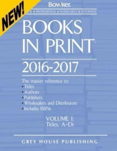 Books in Print - 7 Volume Set, 2016/17