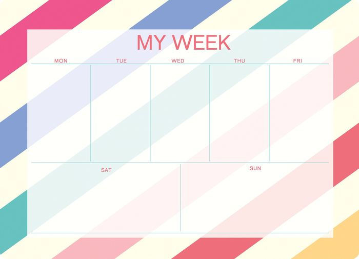 2019 Rainbow Stripes Weekly Desk Pad By Sonia Cavallini Calendar 2019 Rainbow Stripes Weekly Desk Pad