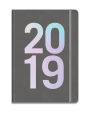2019 Charcoal Leatheresque On-Time Weekly Planner