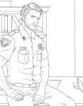 Alternative view 2 of Men in Uniform Adult Coloring Book