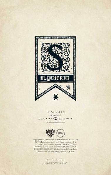 Harry Potter: Slytherin Hardcover Ruled Journal