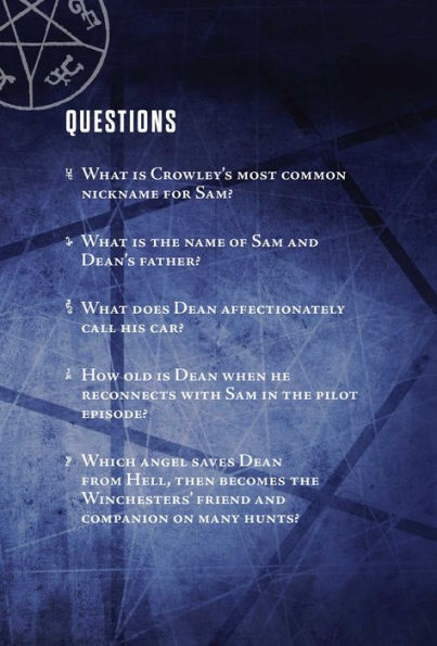 Supernatural Pop Quiz Trivia Deck