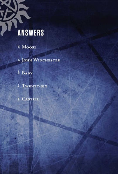 Supernatural Pop Quiz Trivia Deck