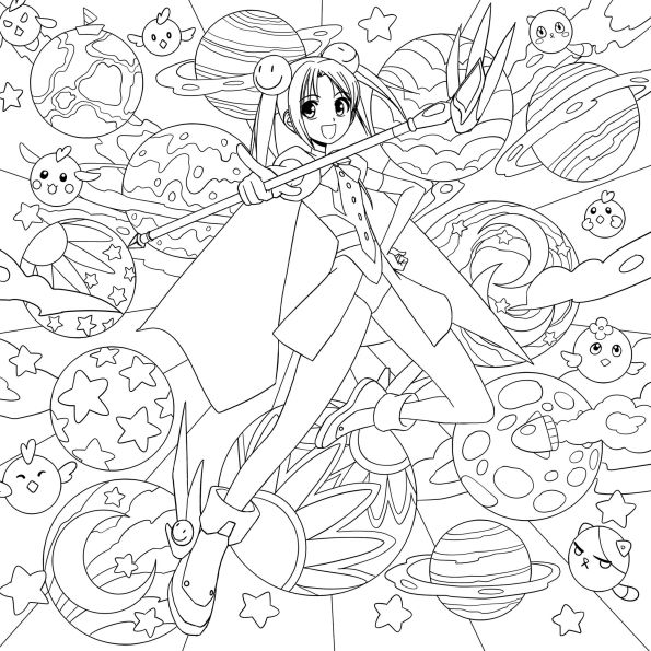 Manga Mania Coloring Book: Over 100 Cute Characters to Color - Manga and Anime Coloring Book for Adults and Kids