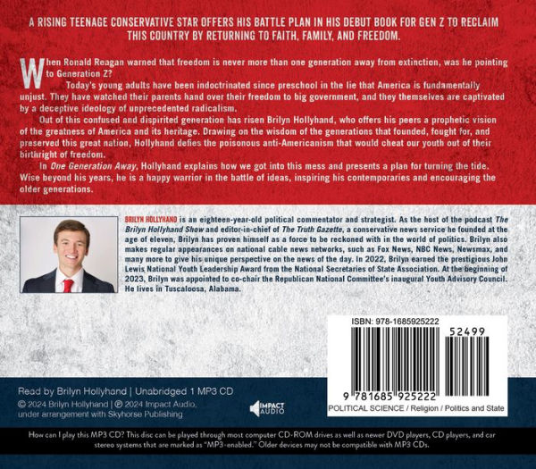 One Generation Away: Why Now Is the Time to Restore American Freedom